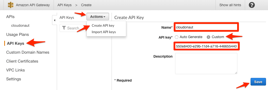 Creating an API Key