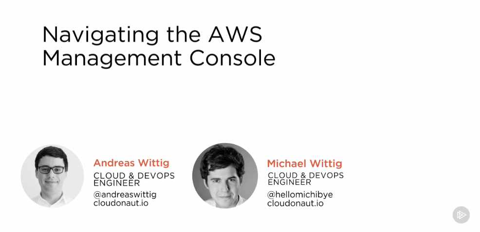 Navigating the AWS Management Console