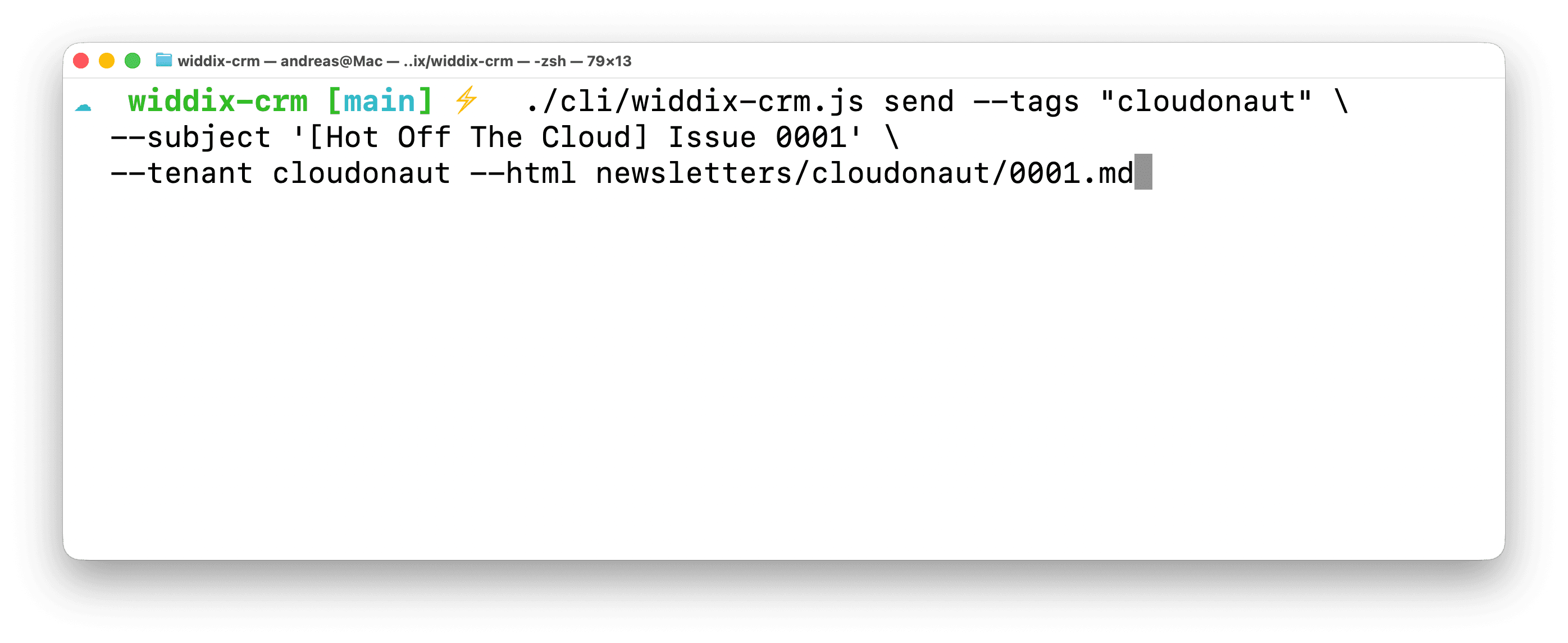 Sending a newsletter with CLI